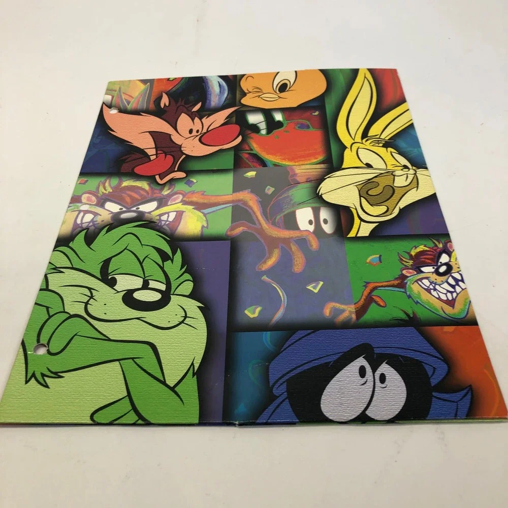 Vintage 90s Folders Lot of 6 Looney‎ Tunes Dalmatian Jurassic Park Soccer